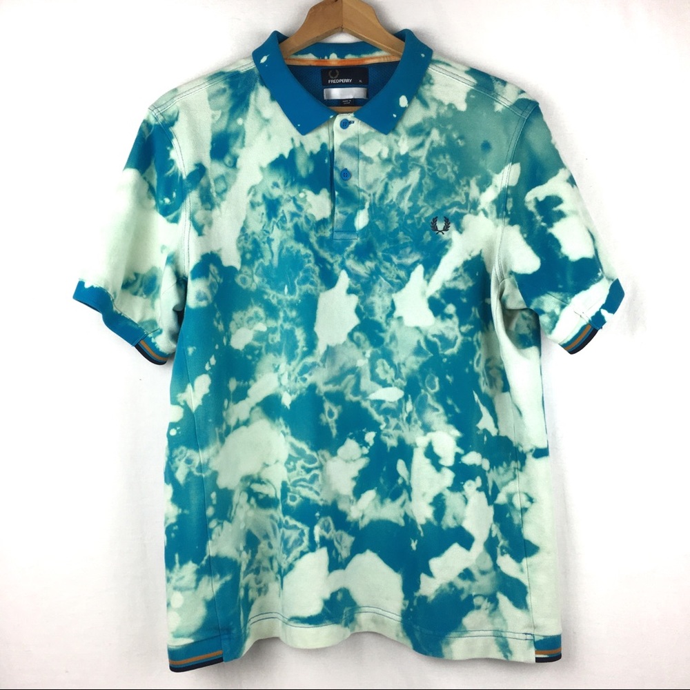 Fred Perry Sport Casual Hand Bleach Dyed Polo XL